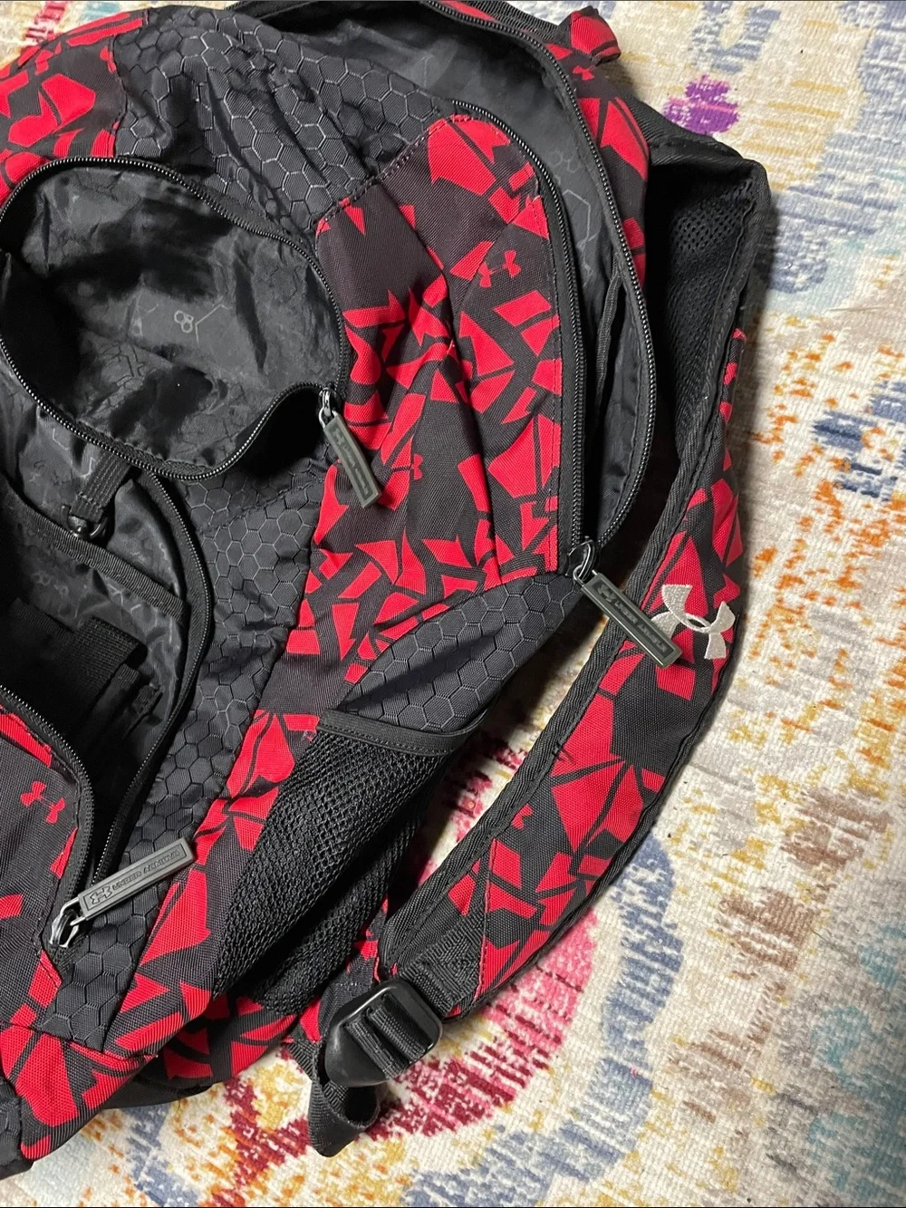 Under Armour black and red backpack